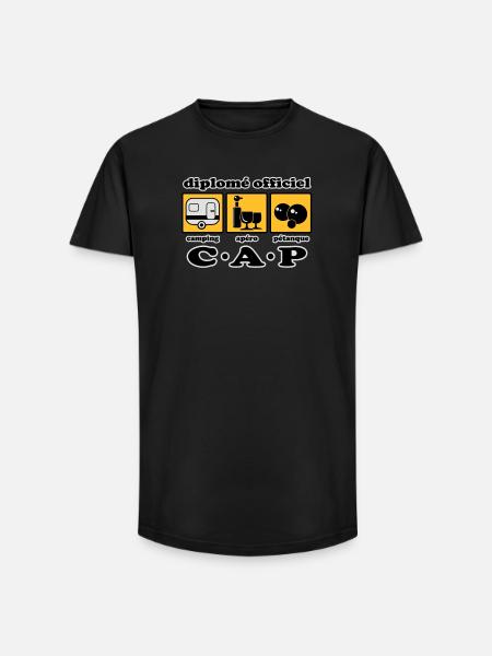 Camping aperitif bowls flex - Long Fit Men's T-Shirt - black
