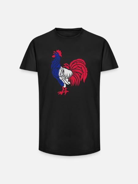 coq flexo - T-shirt coupe longue homme - noir