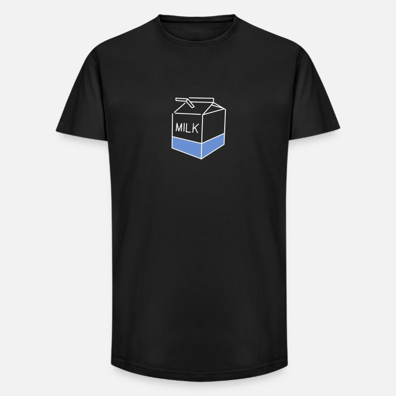 Milch - Long Fit Männer T-Shirt - Schwarz