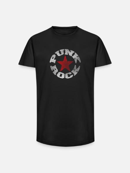 punk rock - Long Fit Men's T-Shirt - black