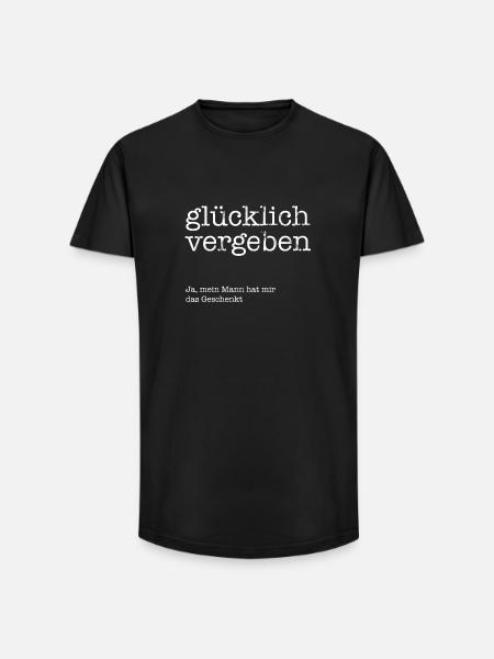 Awarded happy! - Long Fit Men's T-Shirt - black