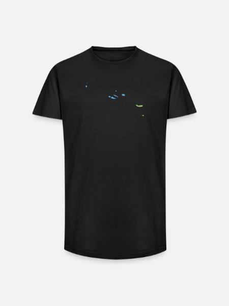 Azores - Long Fit Männer T-Shirt - Schwarz