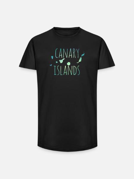 Canary Islands - Long Fit Männer T-Shirt - Schwarz