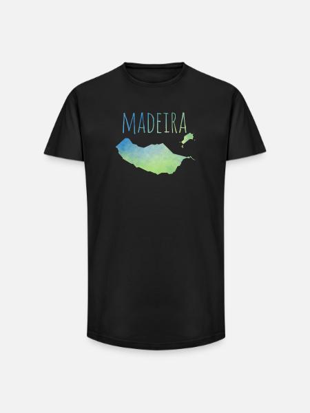 Madeira - Long Fit Männer T-Shirt - Schwarz
