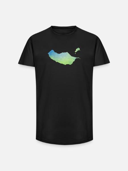 Madeira - Long Fit Männer T-Shirt - Schwarz