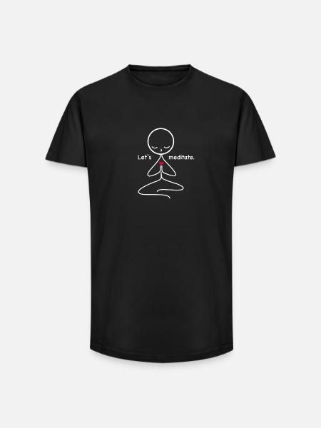 meditation - Long Fit Men's T-Shirt - black