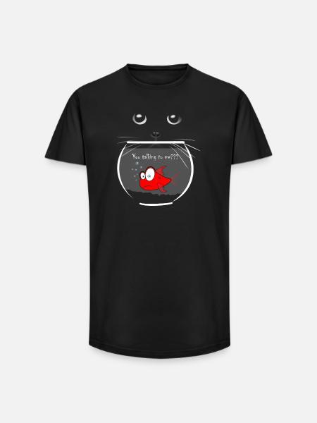 goldfish - Long Fit Men's T-Shirt - black