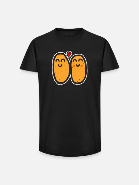 Potato Lover Shirt - Long Fit Men's T-Shirt - black