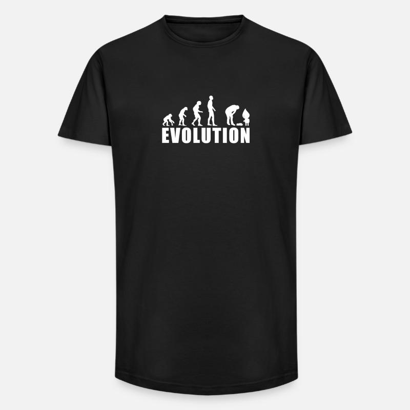 EVOLUTION PUKE gift - Long Fit Men's T-Shirt - black