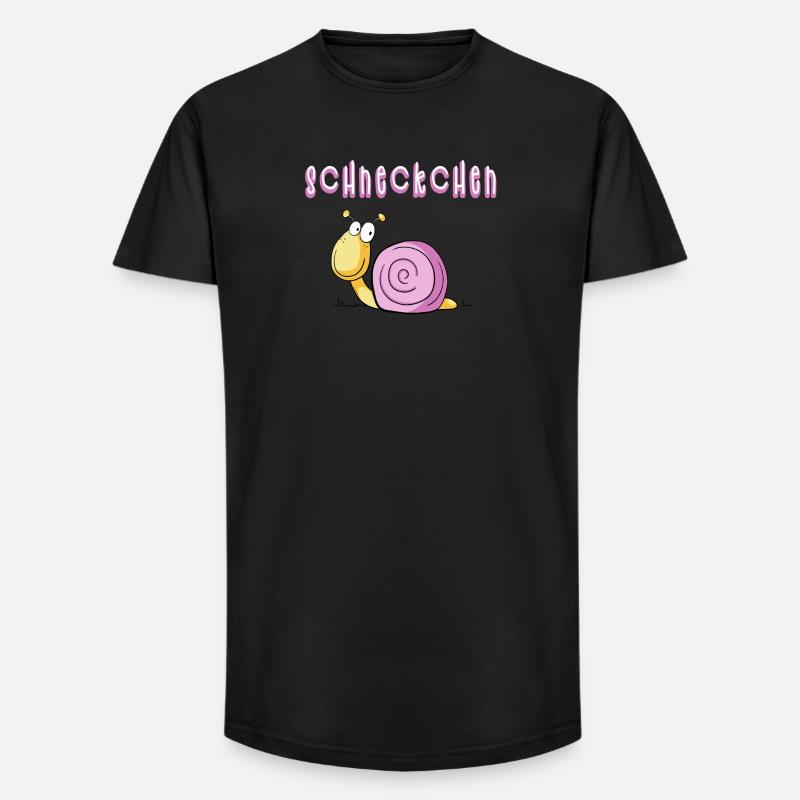 Lustige Scheckchen Schnecke I Comic - Long Fit Männer T-Shirt - Schwarz