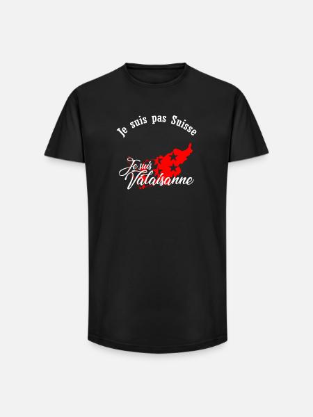 I am from Valais - Long Fit Men's T-Shirt - black
