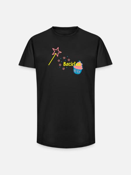 Backfee Schürze Cupcaki - Long Fit Männer T-Shirt - Schwarz