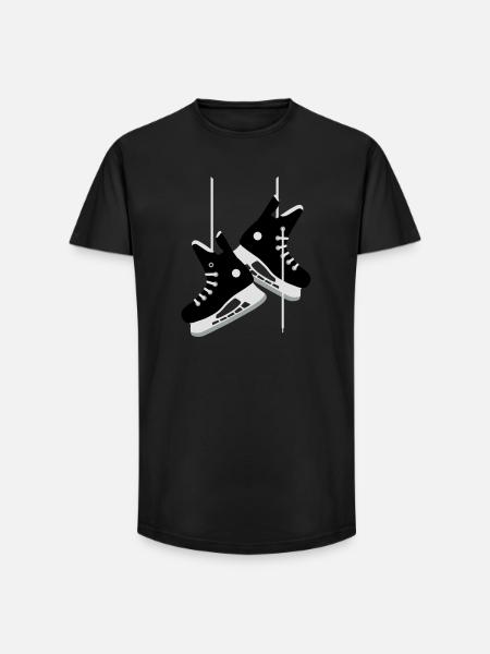 hockey skates - Long Fit Men's T-Shirt - black