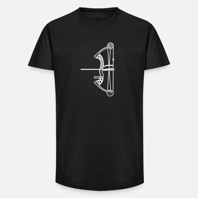 Bogenschießen Compoundbogen - Long Fit Männer T-Shirt - Schwarz