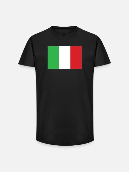 Italy Flag Vertical Design - Long Fit Men's T-Shirt - black