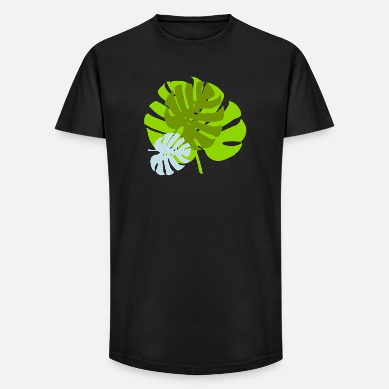 blatt - Long Fit Männer T-Shirt - Schwarz