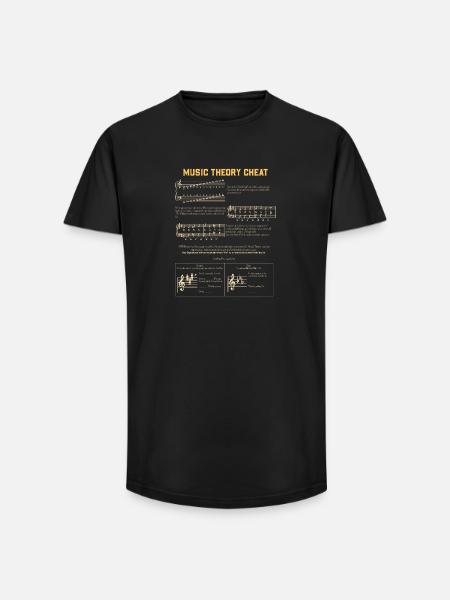 MUSIC: Music Theory Graphic - Long Fit Men's T-Shirt - black