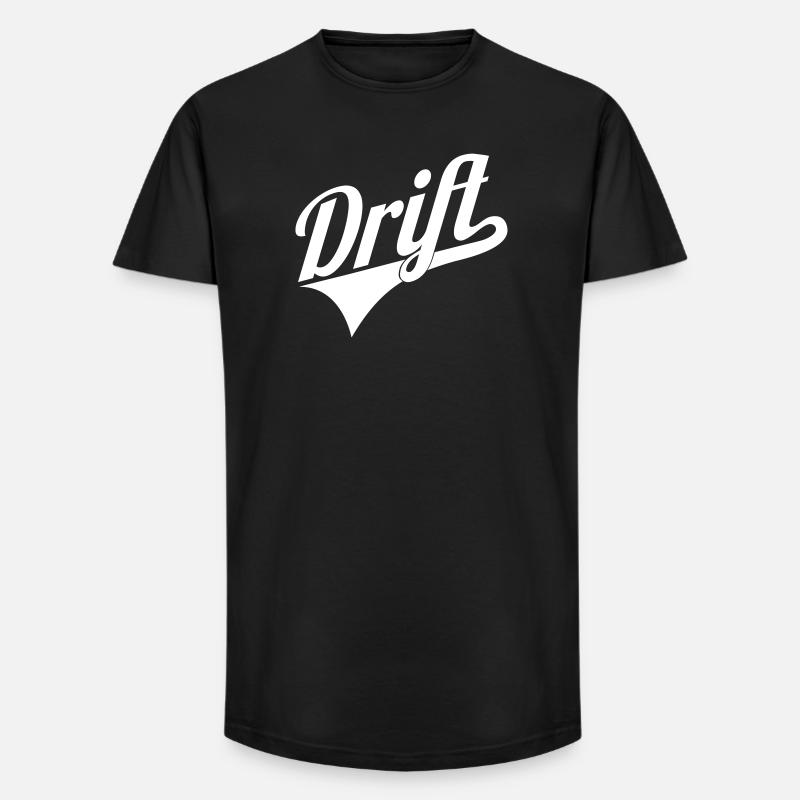 Drift Schriftzug Logo - Long Fit Männer T-Shirt - Schwarz
