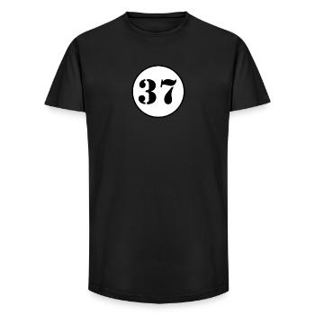 NUMMER 37 Siebenunddreißig Geburtstag Geschenk - Long Fit Männer T-Shirt - Schwarz - Vorne - AI Model Male 185 light (185cm)