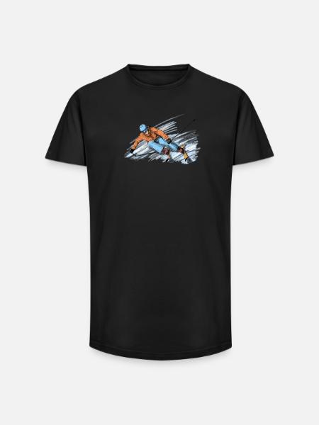 Skiing - T-shirt coupe longue homme - noir