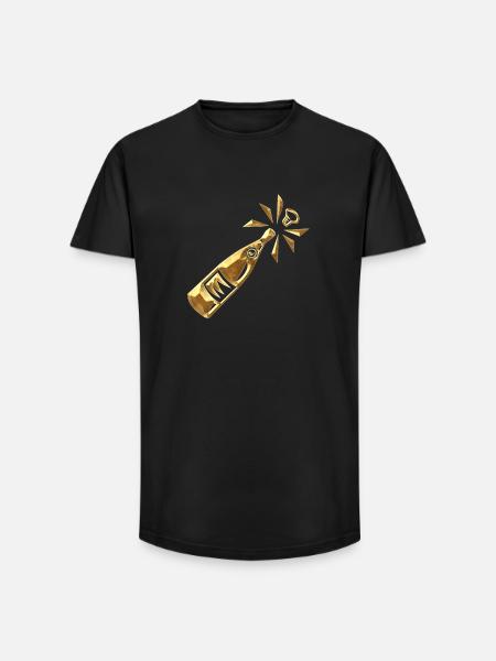 bottle - Long Fit Men's T-Shirt - black