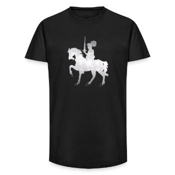 Ritter - Long Fit Männer T-Shirt - Schwarz - Vorne - AI Model Male 185 light (185cm)
