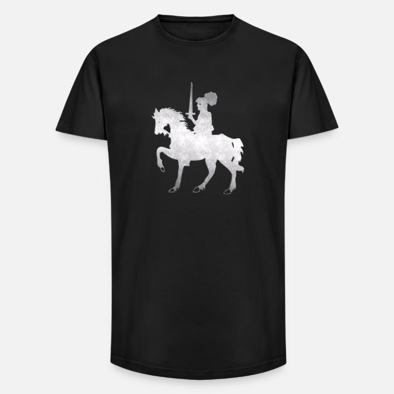 Ritter - Long Fit Männer T-Shirt - Schwarz