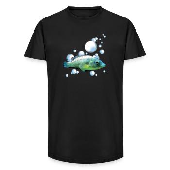 Colorful aquarium fish motif - Long Fit Men's T-Shirt - black - Front - AI Model Male 185 light (185cm)