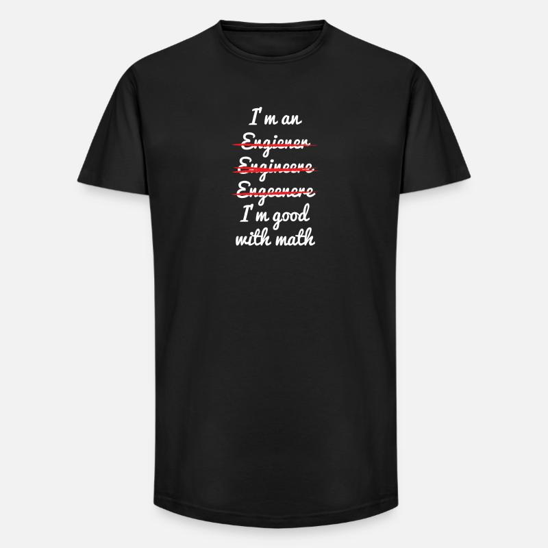 Mathe - Long Fit Männer T-Shirt - Schwarz