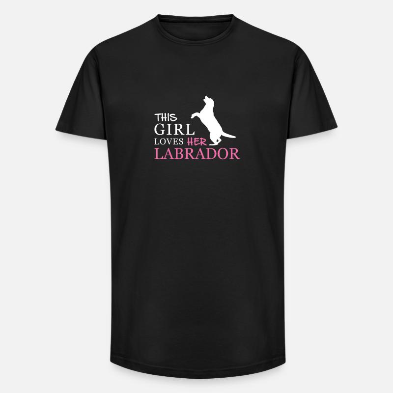 Labrador - Long Fit Männer T-Shirt - Schwarz