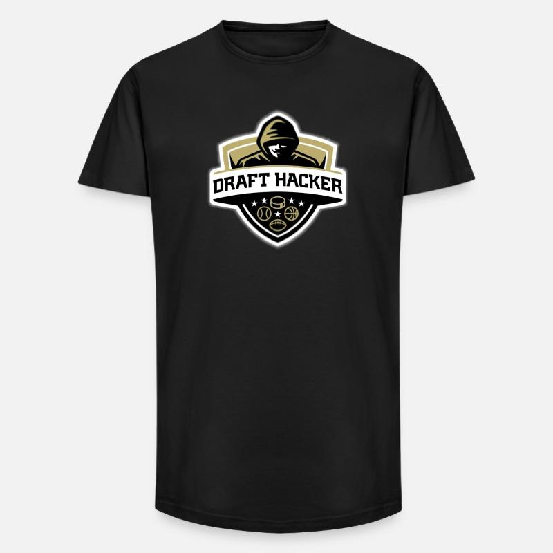 Draft Hacker - Long Fit Männer T-Shirt - Schwarz