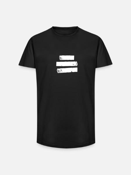 Tape 3 - white - Long Fit Men's T-Shirt - black
