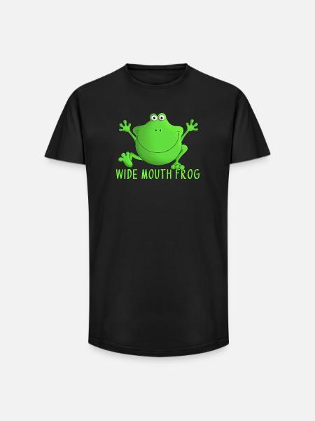 Laughing frog - Long Fit Men's T-Shirt - black