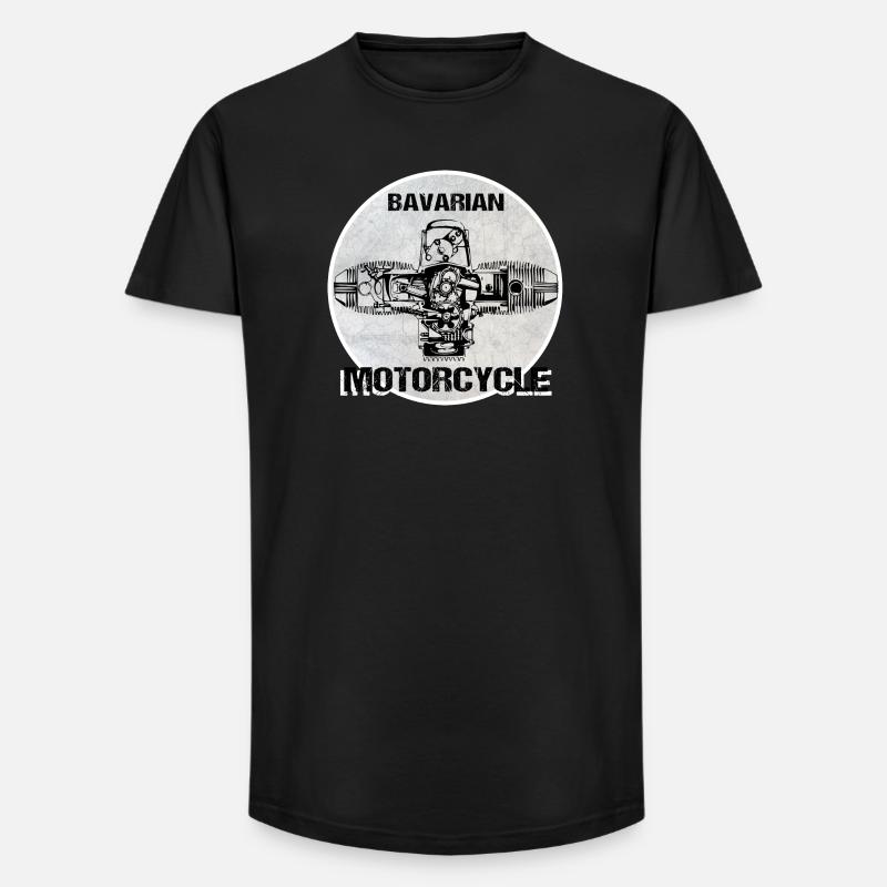 Bavarian Motorcycle Boxermotor - Long Fit Männer T-Shirt - Schwarz