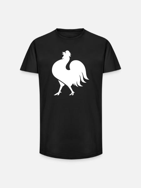 Coq coq - T-shirt coupe longue homme - noir