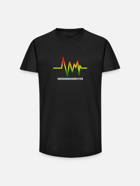 Underground Soundsystem Logo - Long Fit Men's T-Shirt - black
