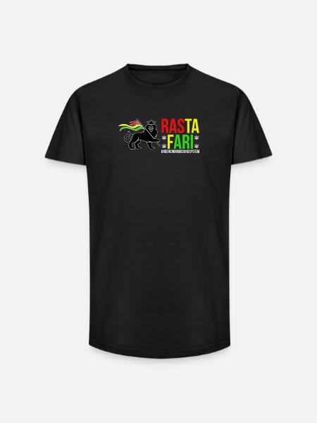 Rasta Fari Underground Sound System - Long Fit Men's T-Shirt - black