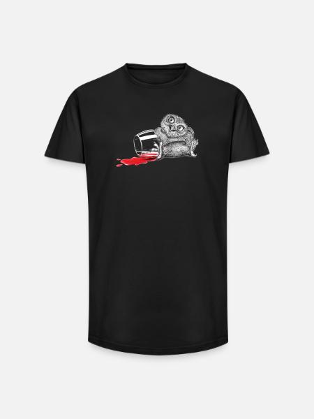 Tipsy owl - Long Fit Men's T-Shirt - black