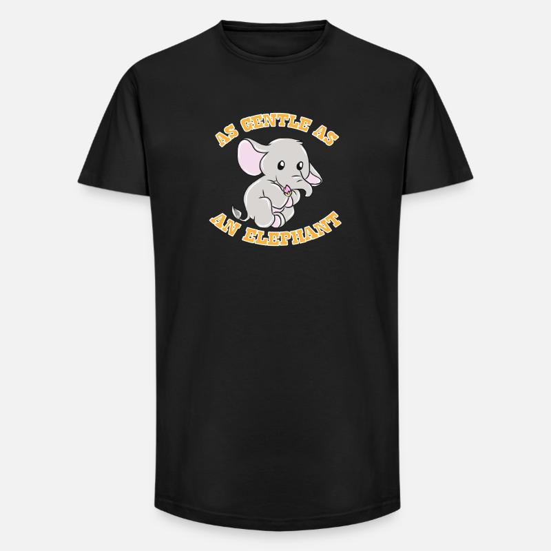 Elefant Geschenkidee - Long Fit Männer T-Shirt - Schwarz