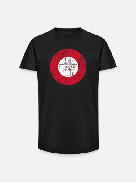 aeronautica Malta Luftwaffe roundel Luftwaffe - Long Fit Männer T-Shirt - Schwarz