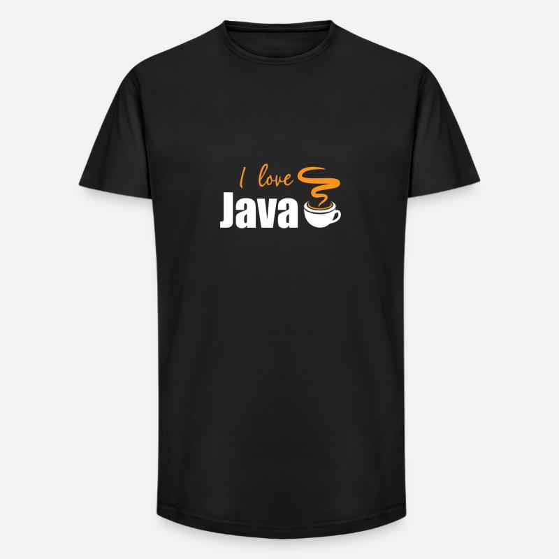 I love Java - Long Fit Men's T-Shirt - black
