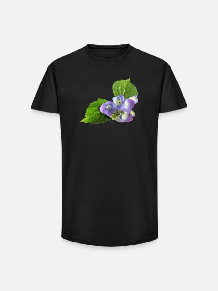 flower - Long Fit Men's T-Shirt - black