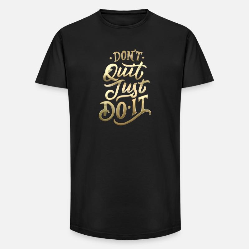 Ne quittez pas Gradient Script - T-shirt coupe longue homme - noir