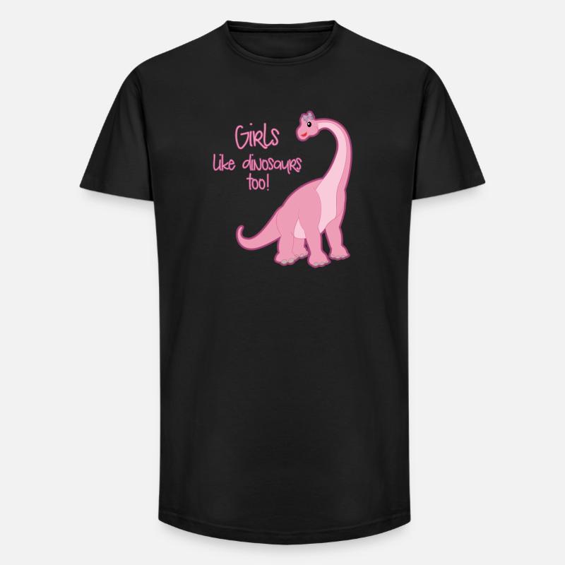 Dinosaurier - Long Fit Männer T-Shirt - Schwarz