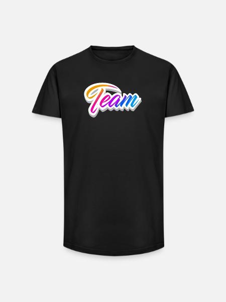 équipe - T-shirt coupe longue homme - noir
