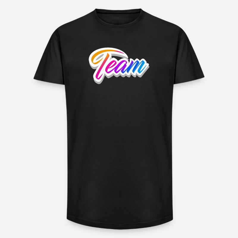 Team - Long Fit Männer T-Shirt - Schwarz