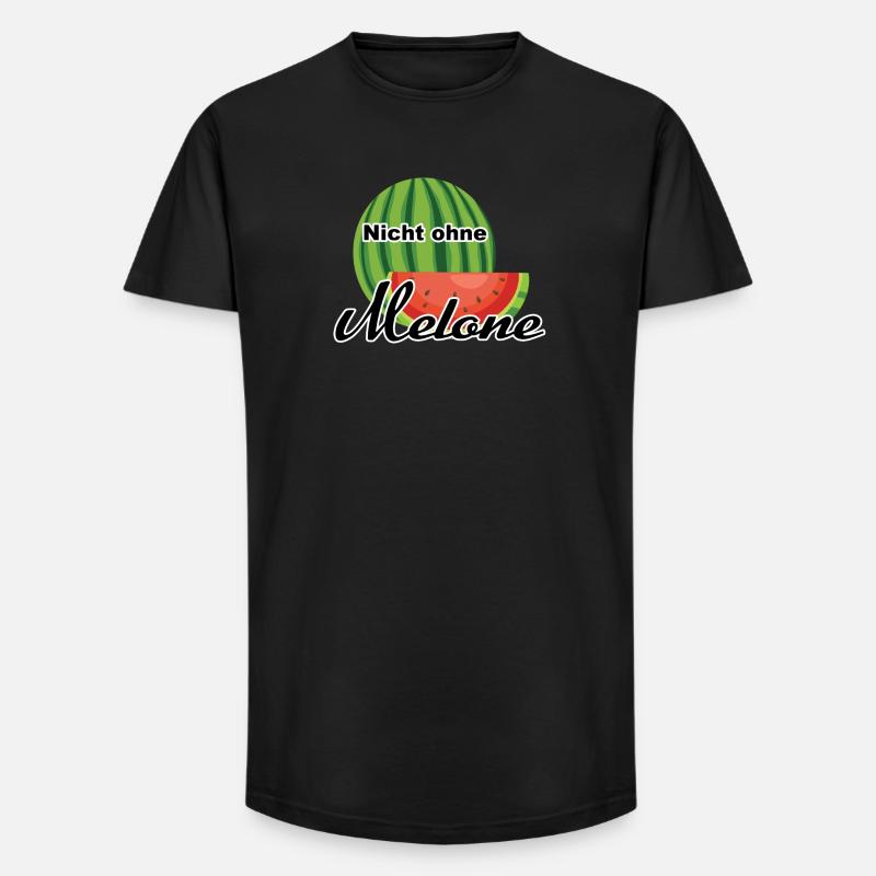 Melone Wassermelone Somme - Long Fit Männer T-Shirt - Schwarz