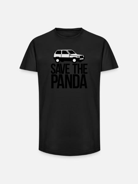 save the panda - Long Fit Men's T-Shirt - black