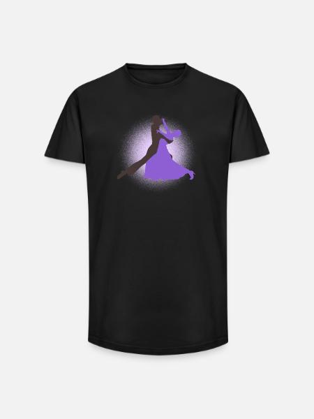 danse - T-shirt coupe longue homme - noir