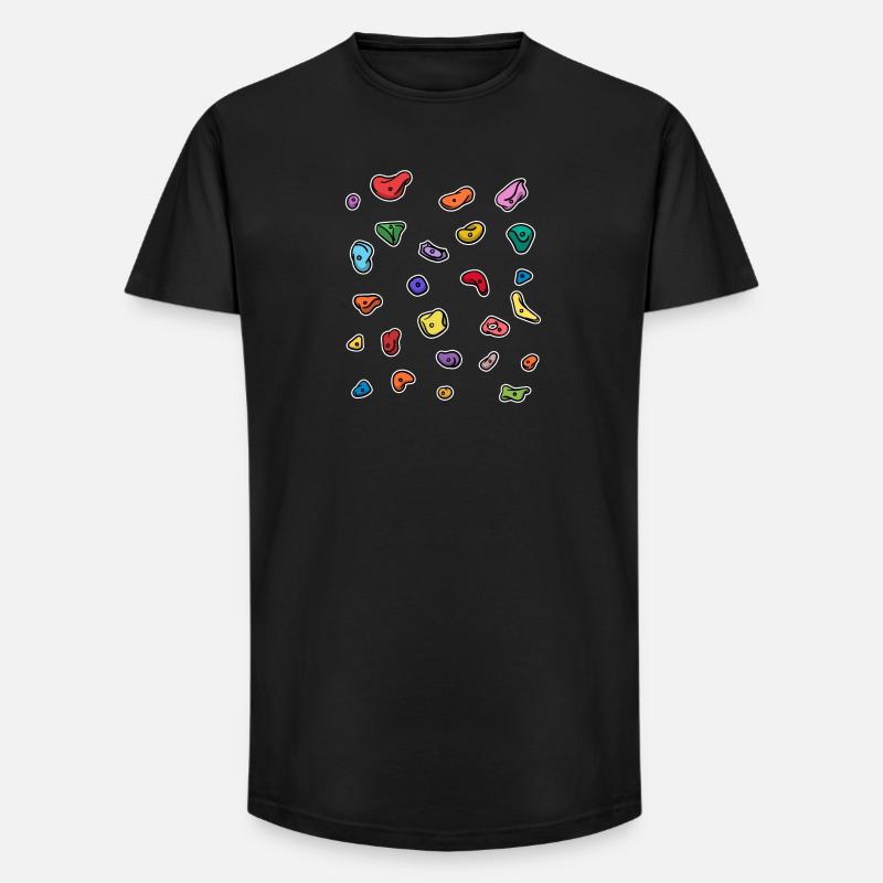 Klettern Kletterwand Boulder Freiklettern - Long Fit Männer T-Shirt - Schwarz